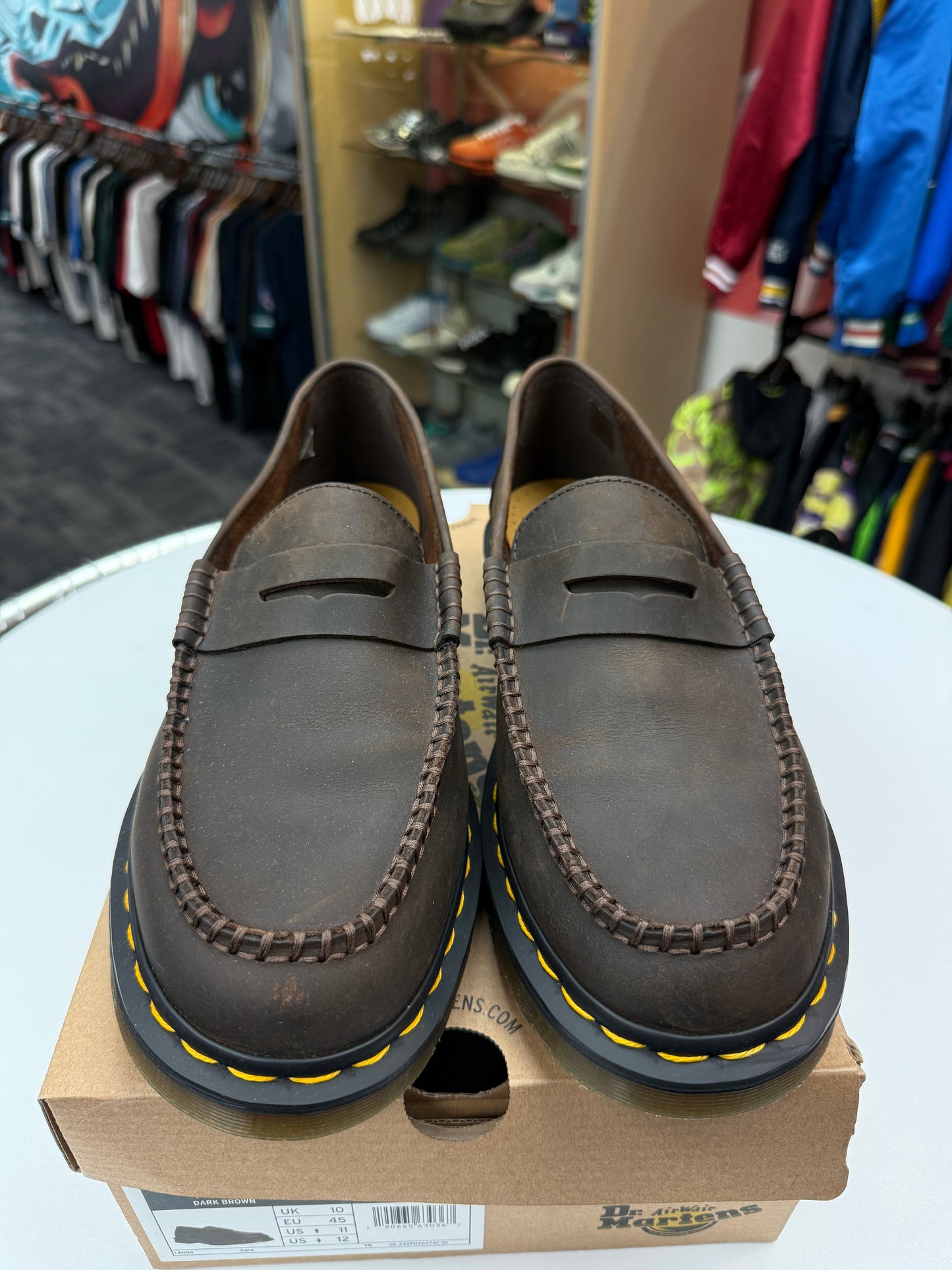 Preowned Crazy Horse Leather Dr. Marten Loafers