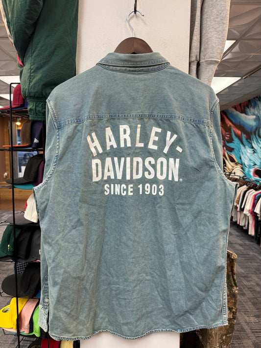 New Harley Davidson Jean Button Up