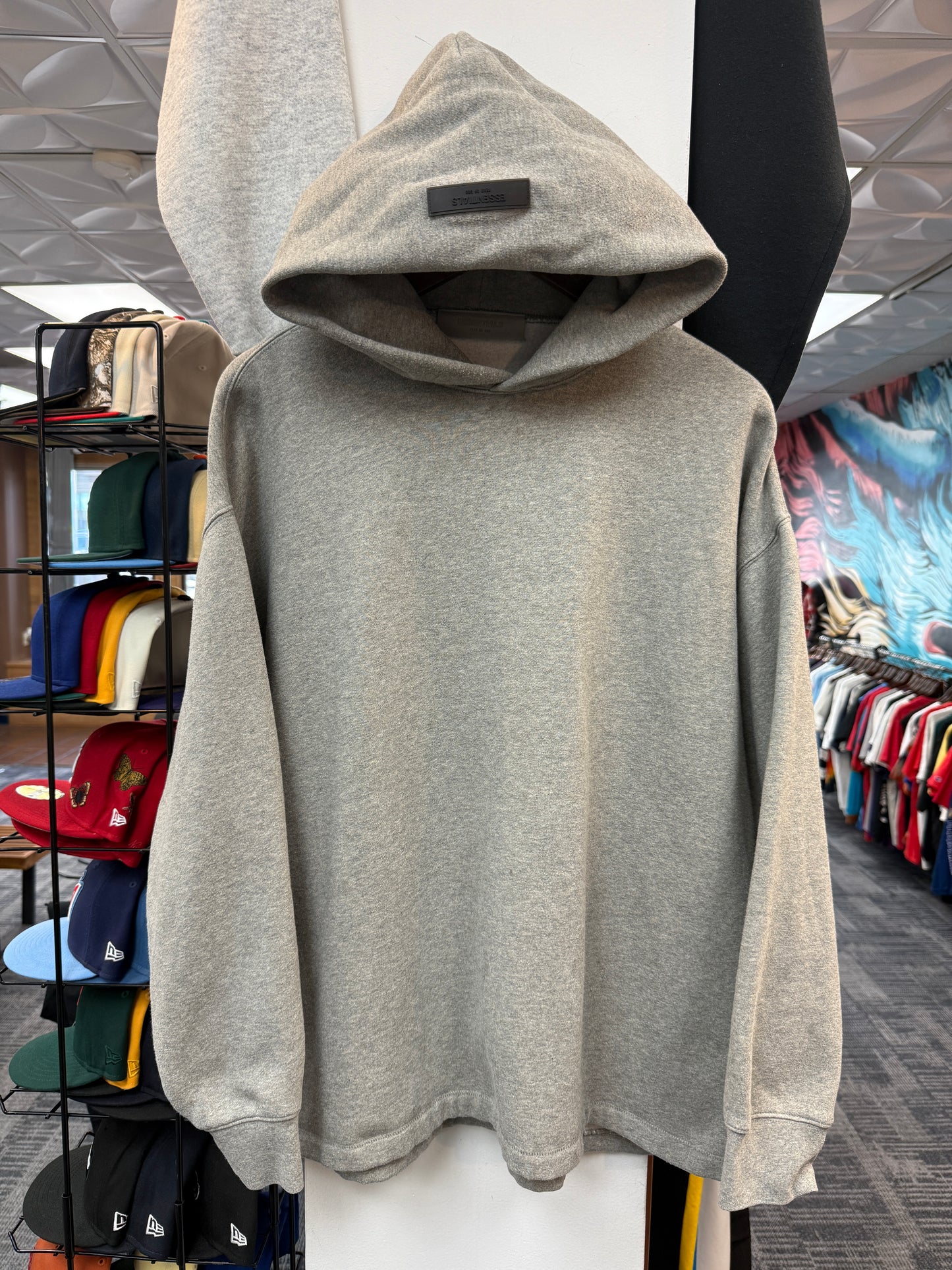 Essentials Relaxed Grey Hoodie