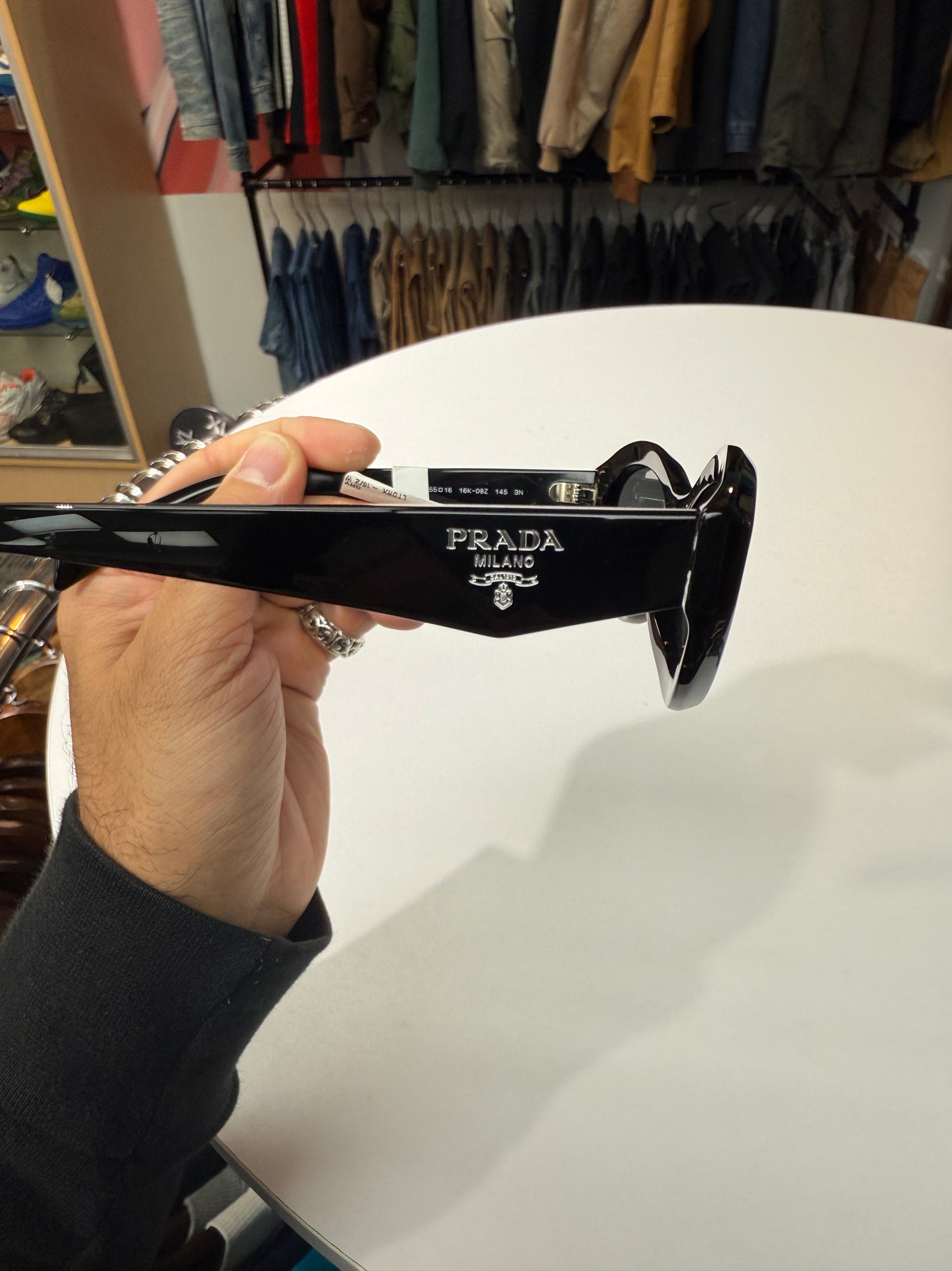 New Prada PR 26ZS Black Sunglasses