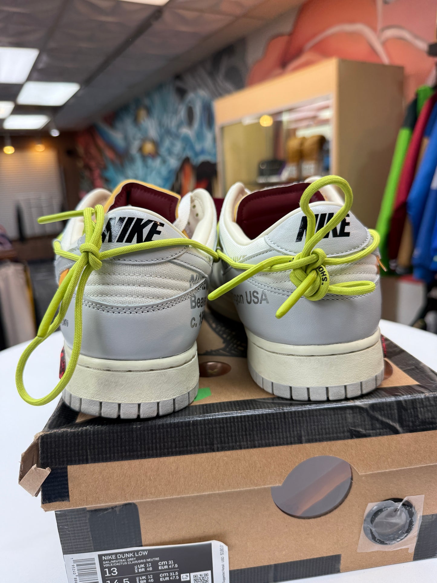 Preowned Off-White Lot 8 Dunk Low