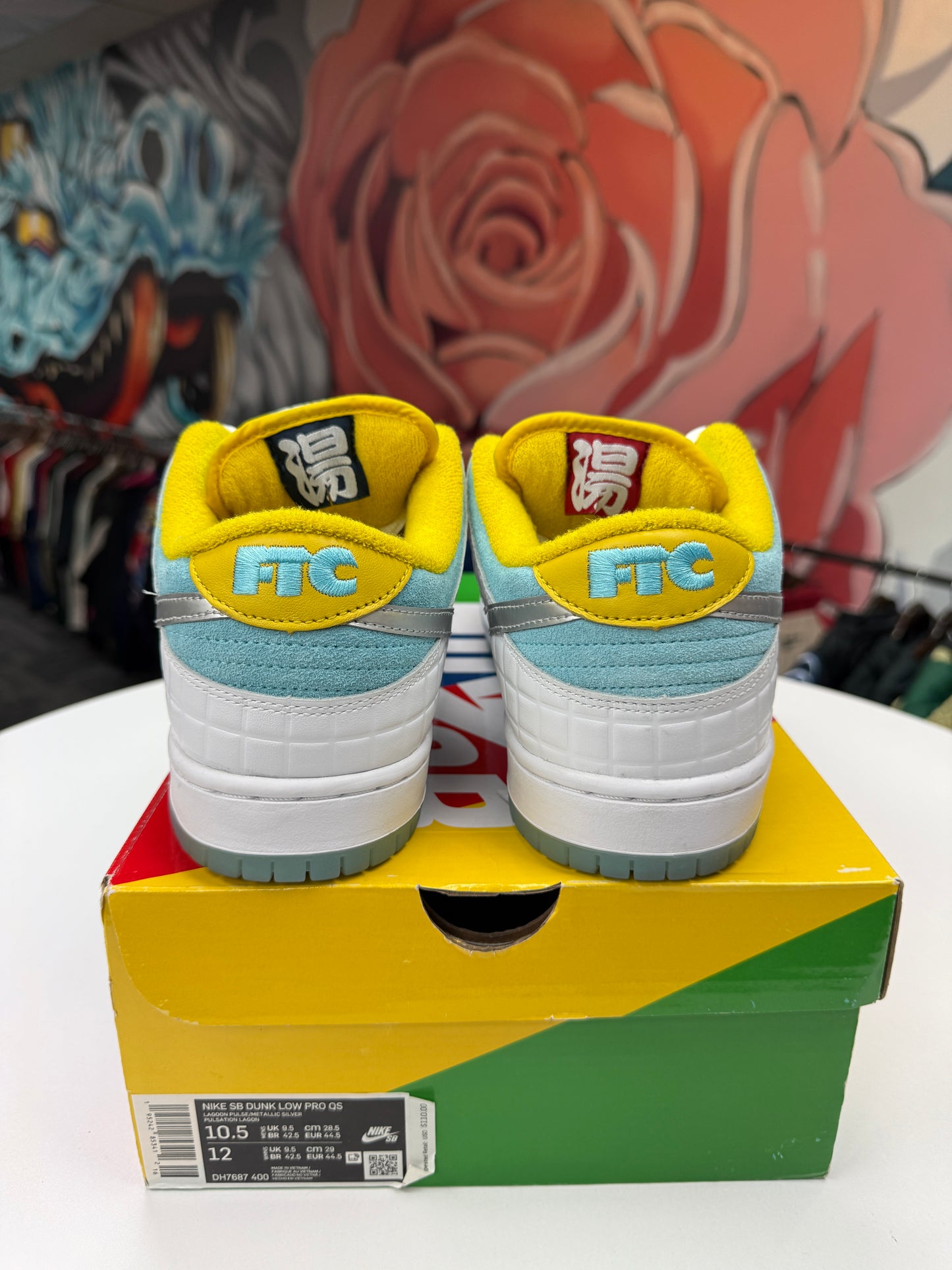 Preowned Nike SB Dunk Low FTC Lagoon Pulse