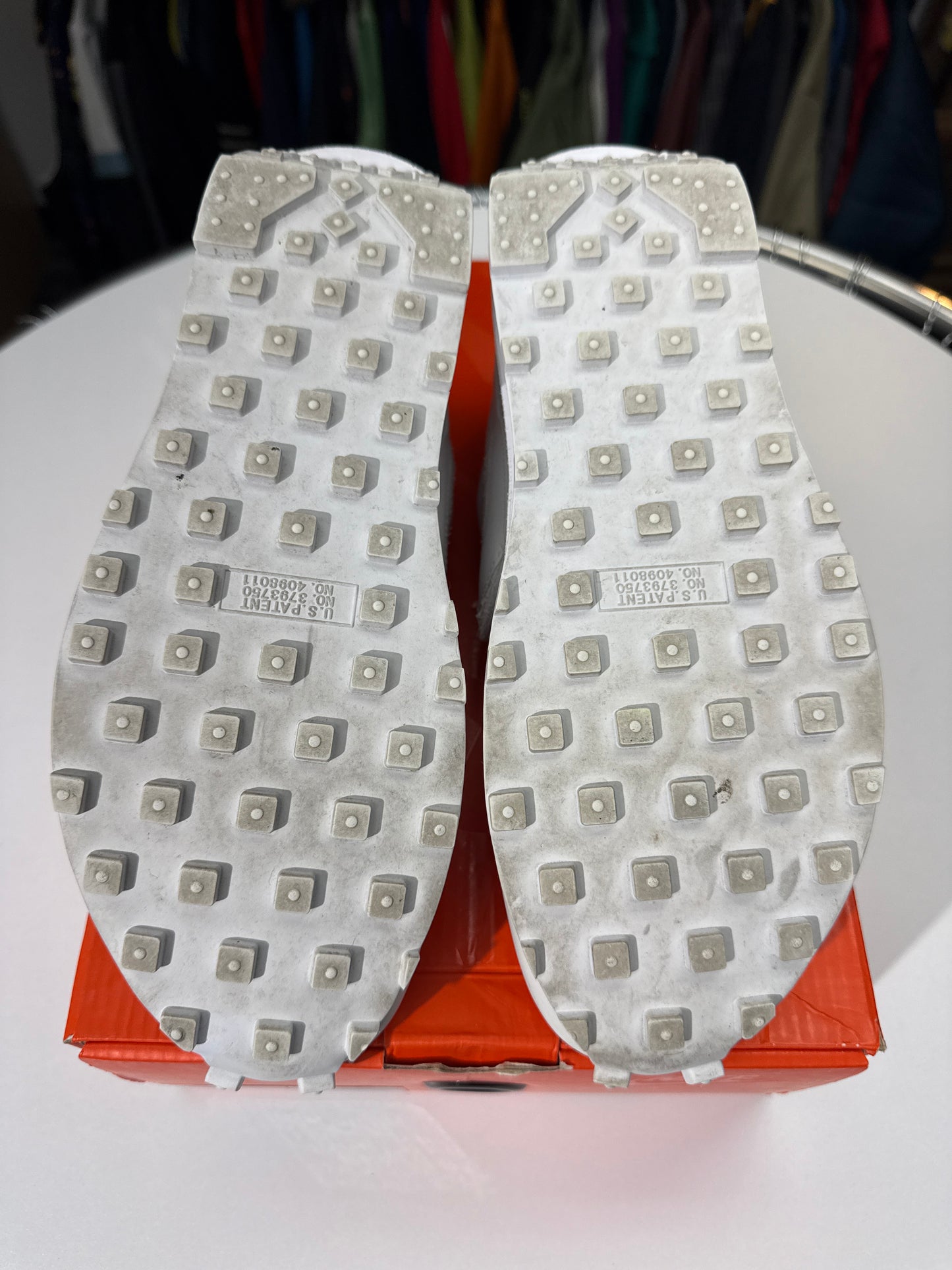 Preowned Nike Sacai LD Waffle White Nylon