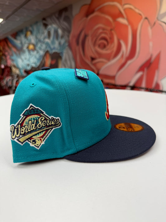 Atlanta Braves Teal Fitted Hat 7 7/8