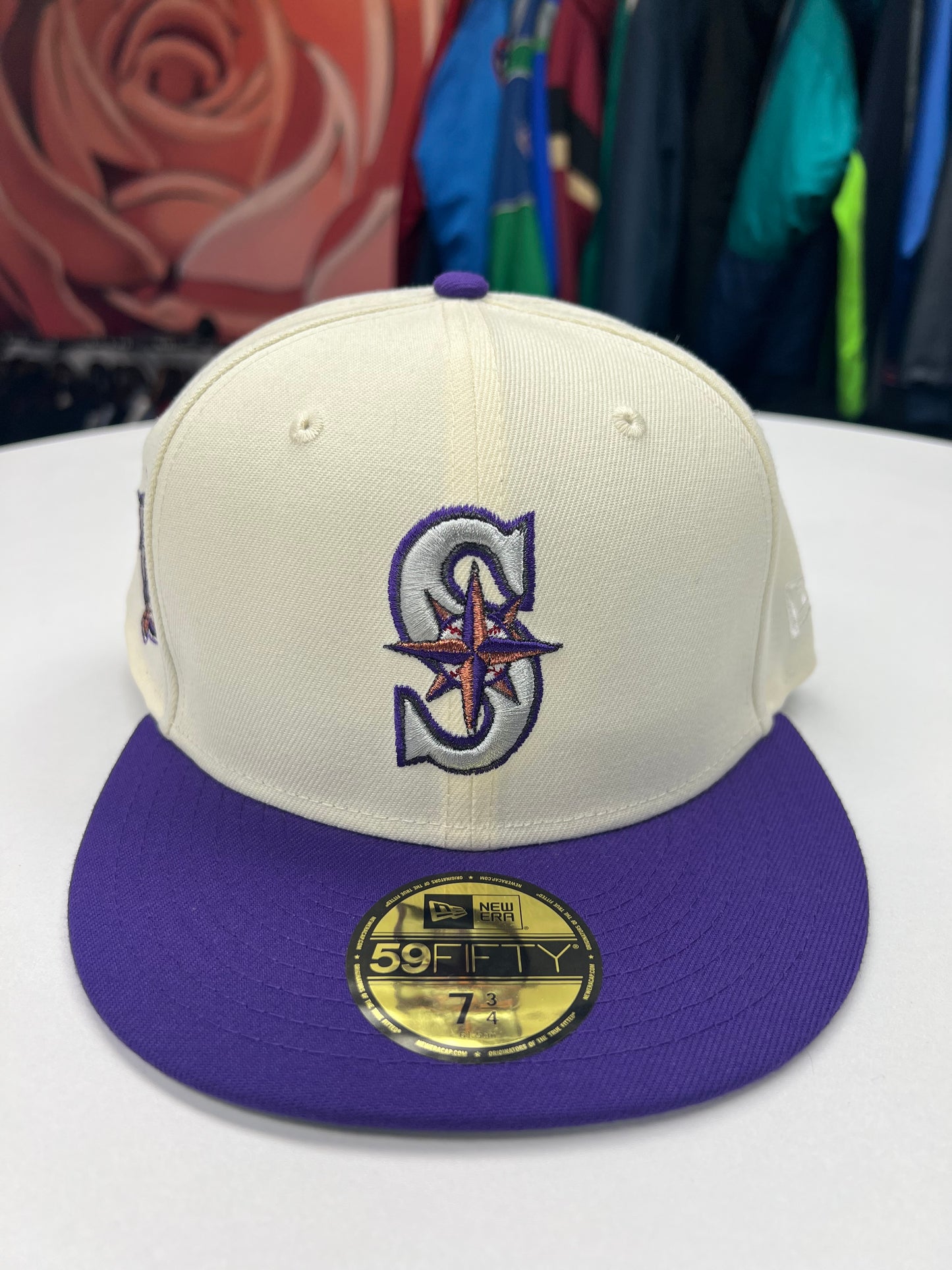 Mariners Cream and Purple 2001 All Star Game Fitted