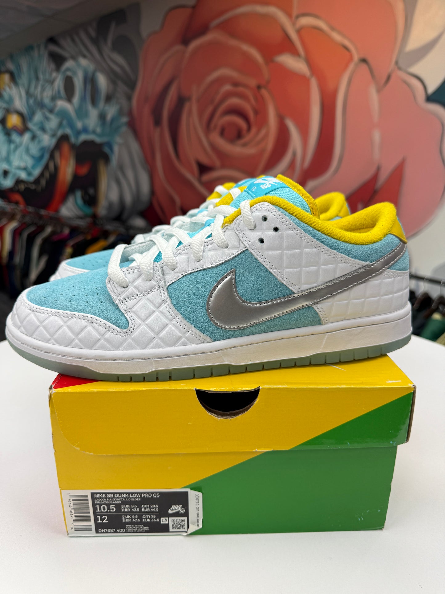 Preowned Nike SB Dunk Low FTC Lagoon Pulse