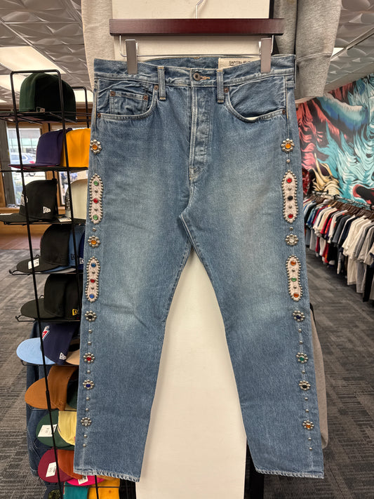 Kapital Monkey Cisco Gem Studded Jeans