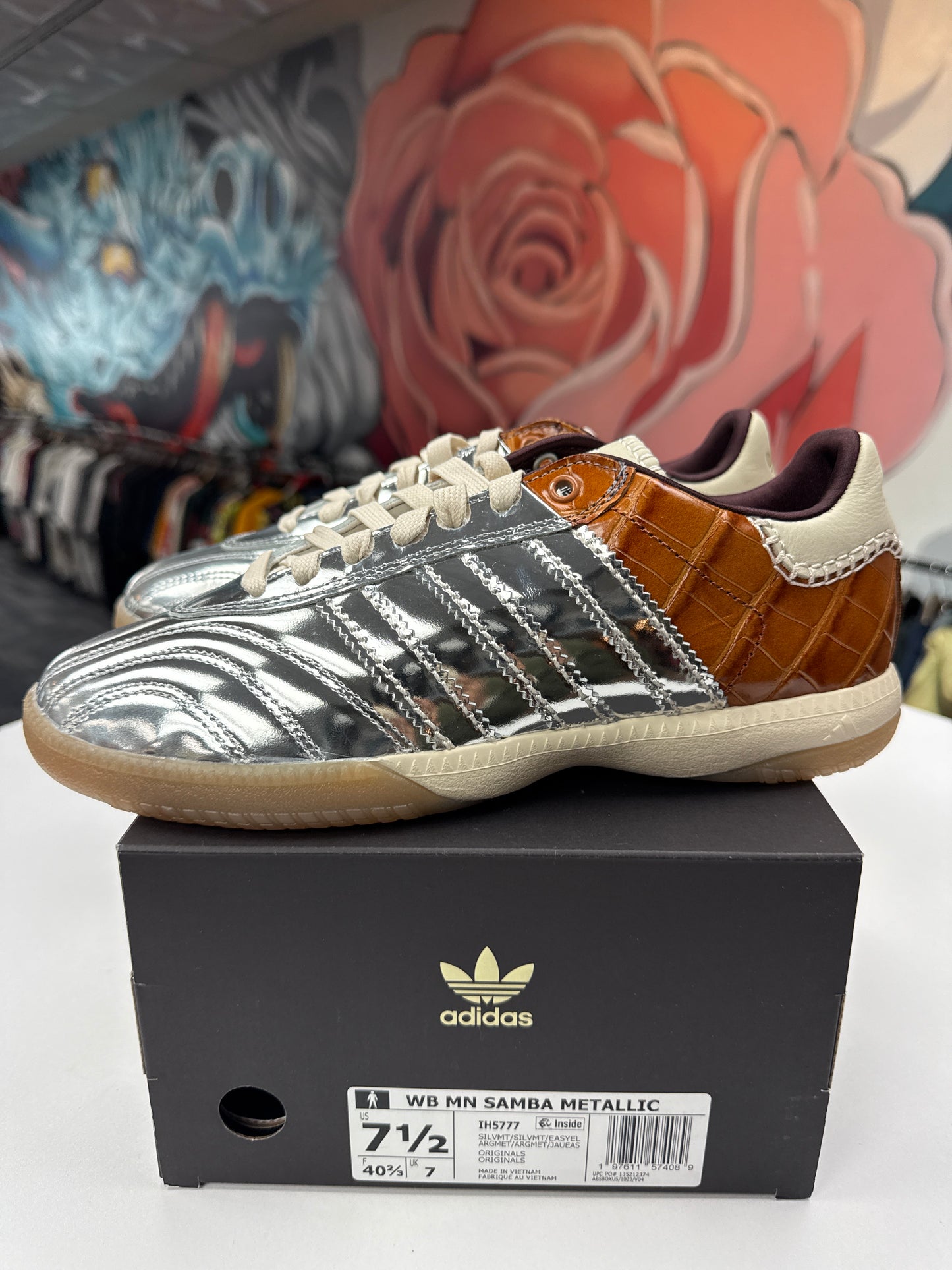 New Adidas Wales Bonner Samba Metallic Croc