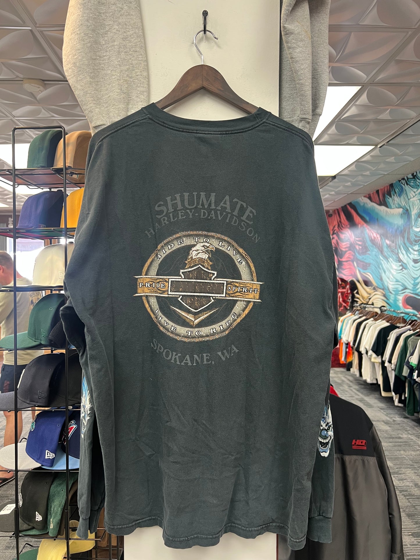 Vintage Harley Davidson Spokane Wa L/S Tee