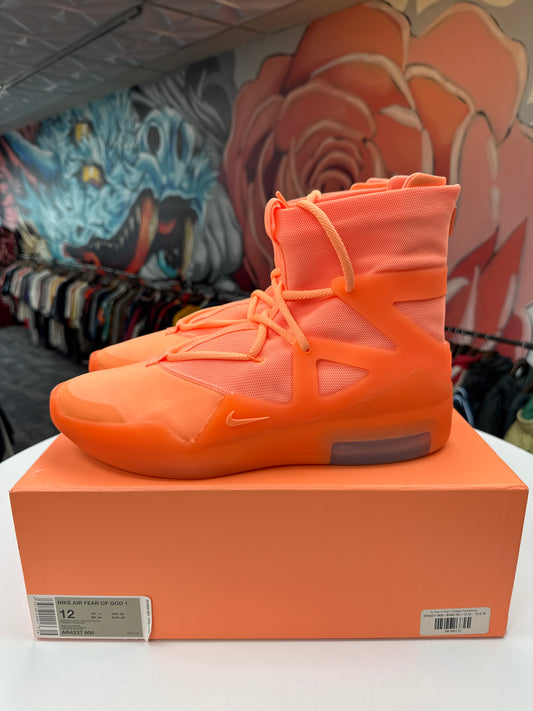 Preowned Nike Air Fear of God 1 Orange Pulse