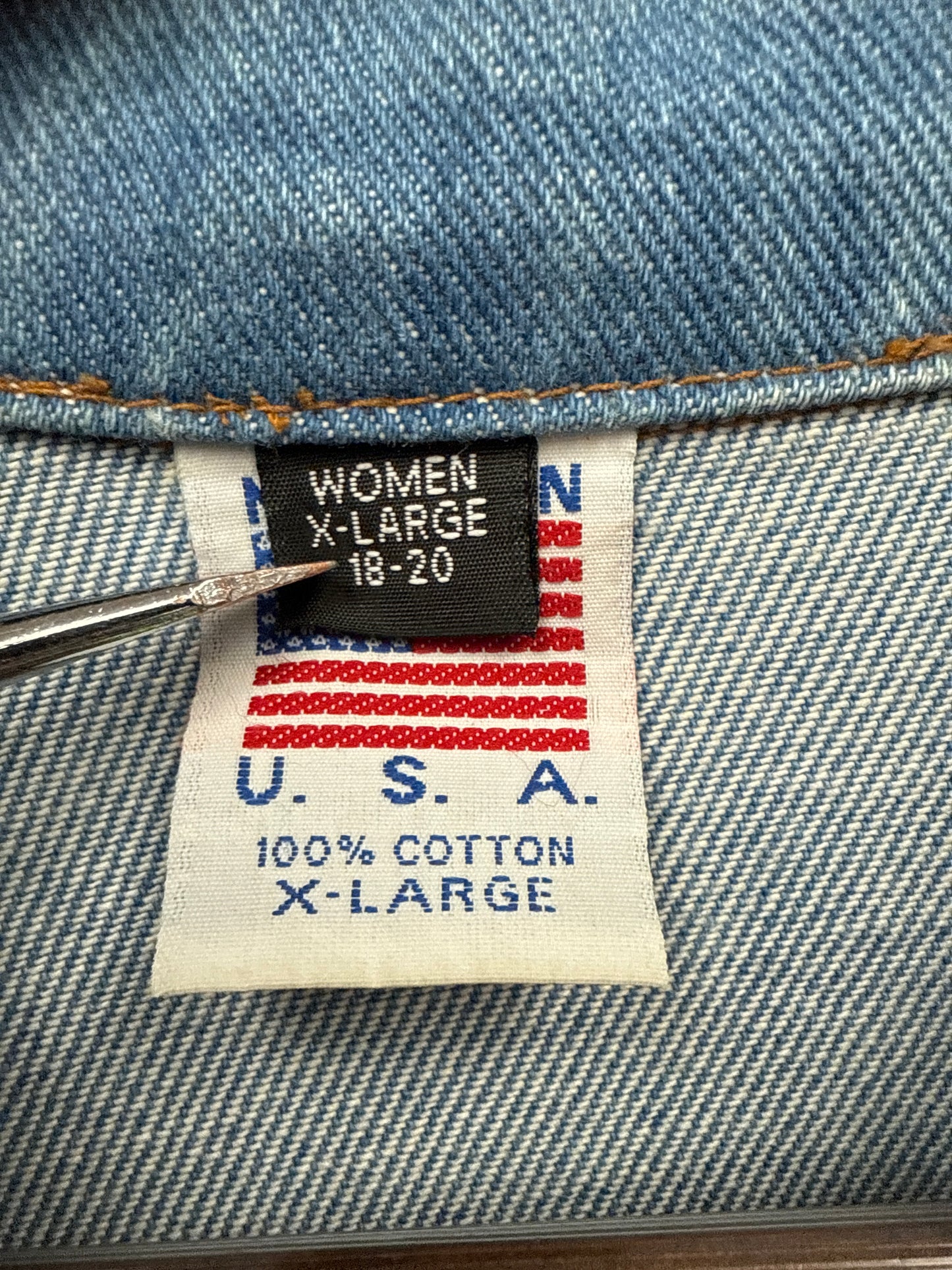 Vintage Washington Apples Denim Jacket