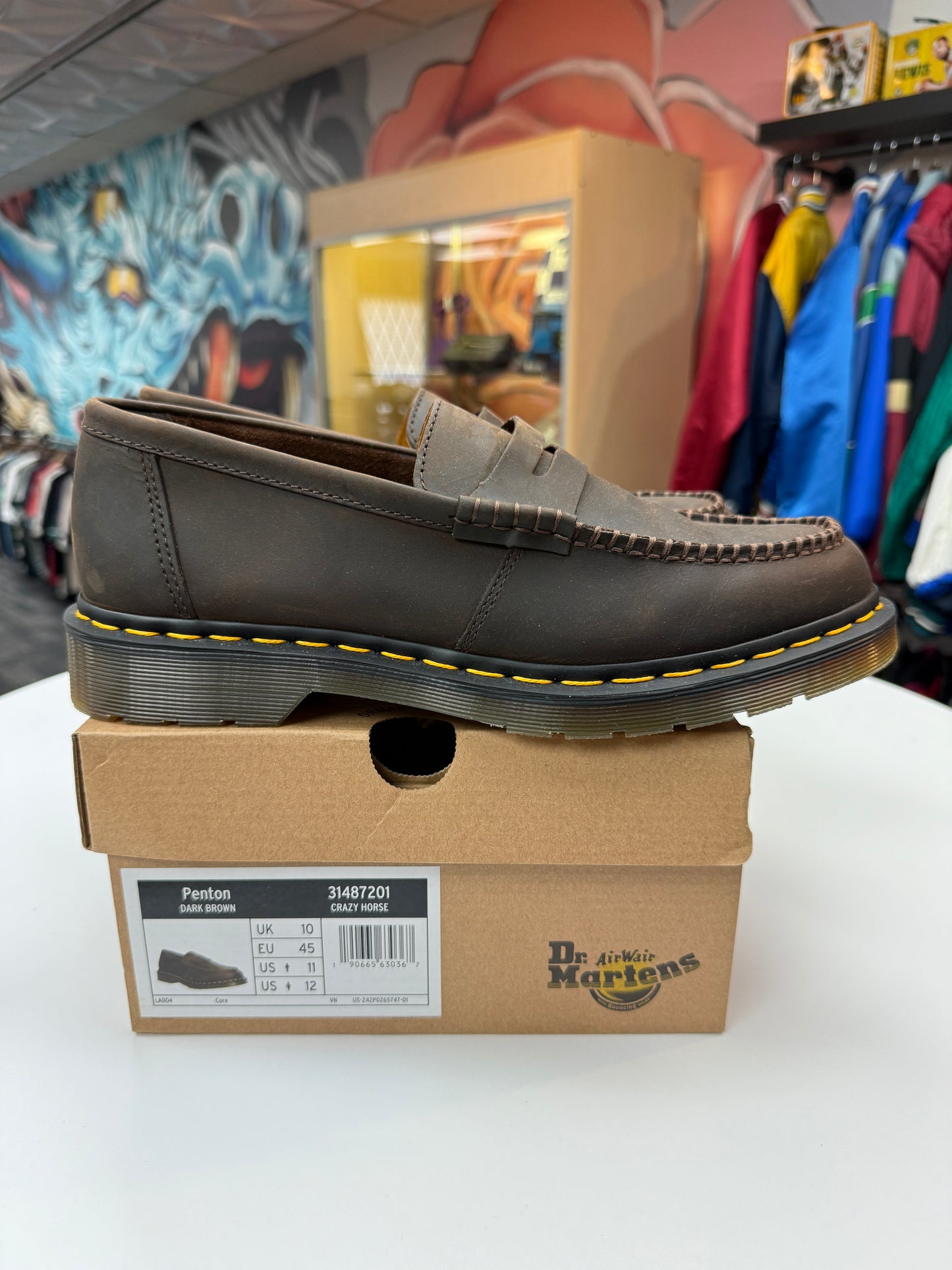 Preowned Crazy Horse Leather Dr. Marten Loafers