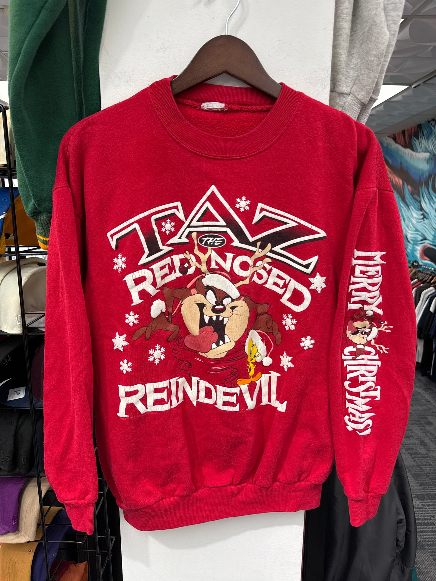 Vintage Taz Reindevil Xmas Crewneck
