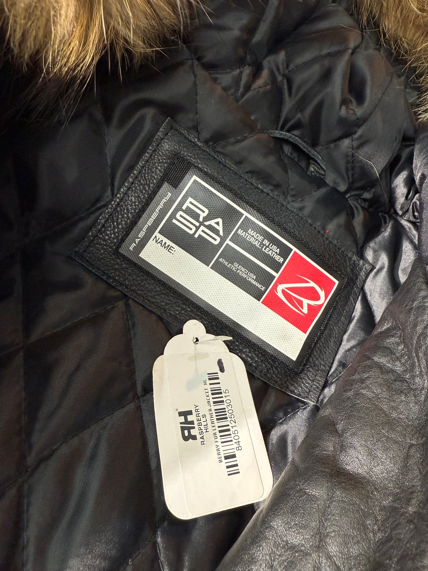 New GV Raspberry Hills Berry Fur Leather Jacket