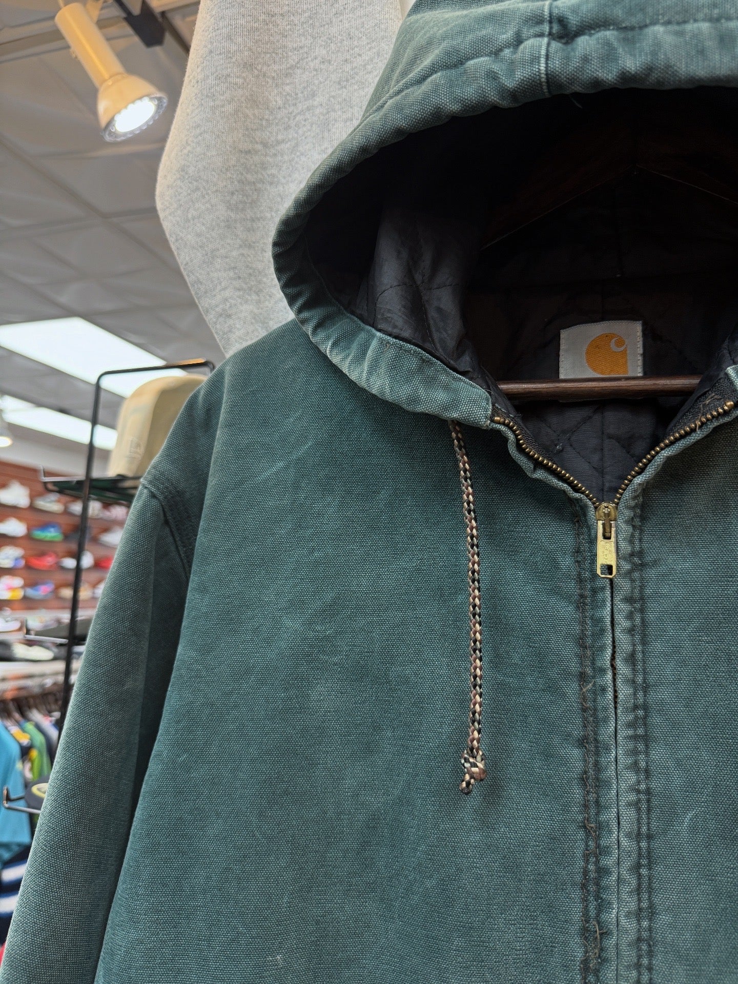 Vintage Hunter Green Carhartt Hooded Jacket