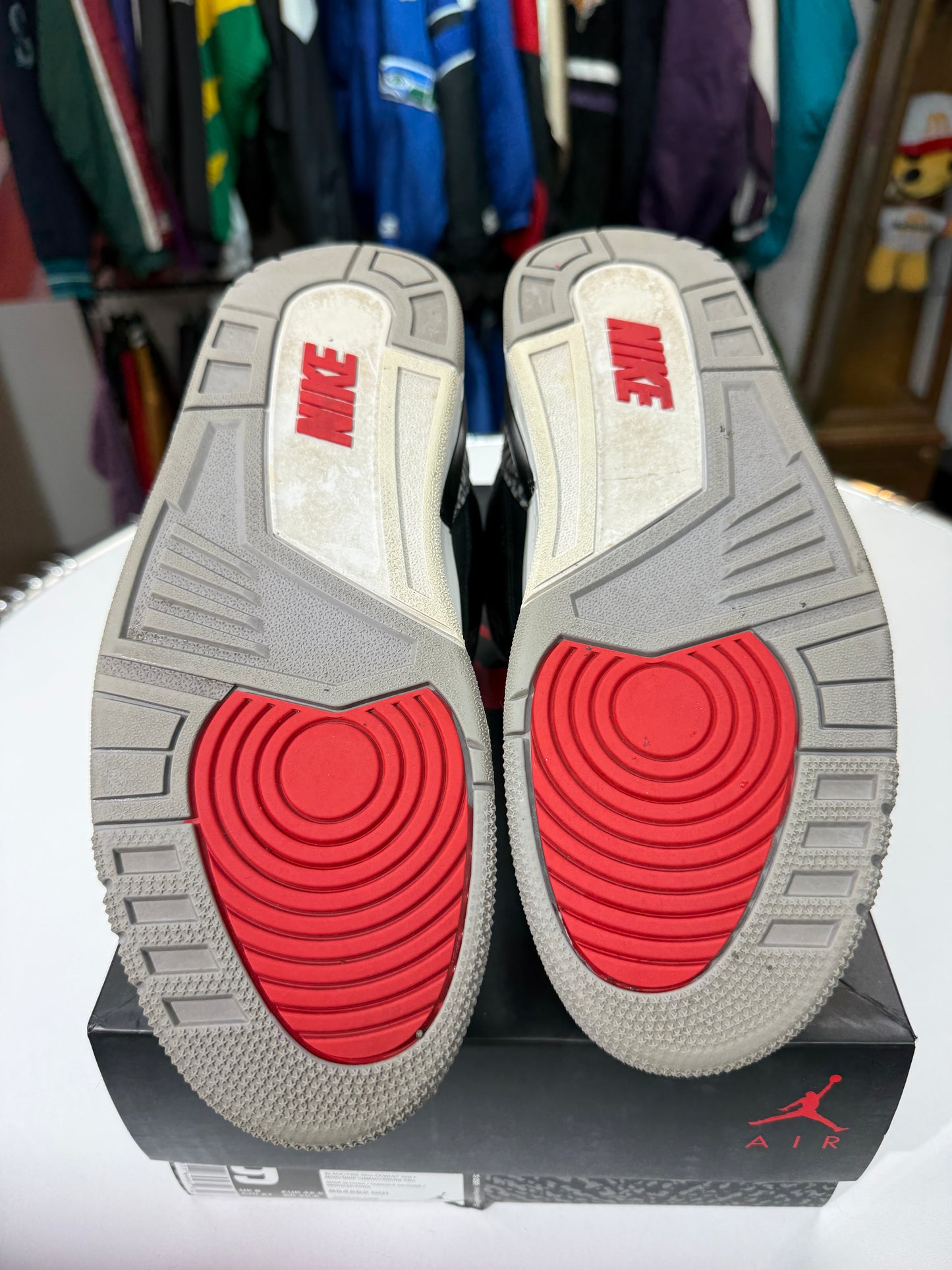 Preowned Black Cement Jordan 3