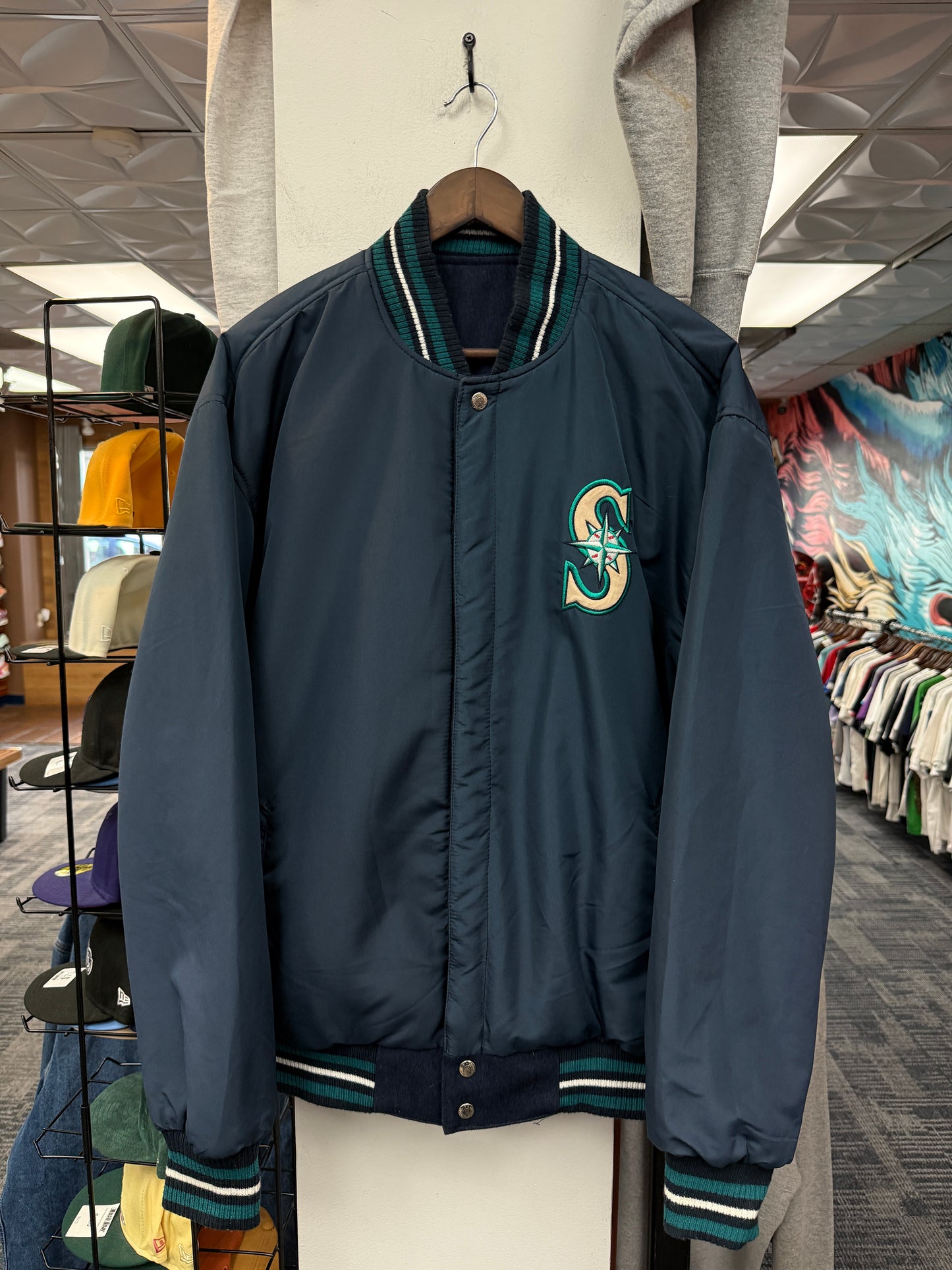 Vintage Mariners Jeff Hamilton Wool Reversible Jacket