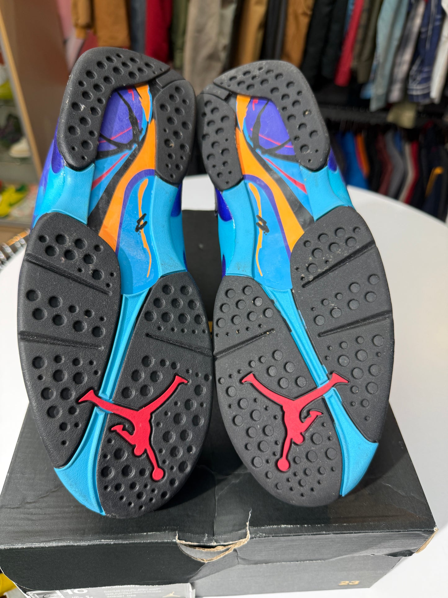 Preowned Aqua Jordan 8 (2015)