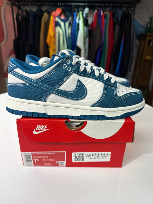New Industrial Blue Sashiko Dunk Low