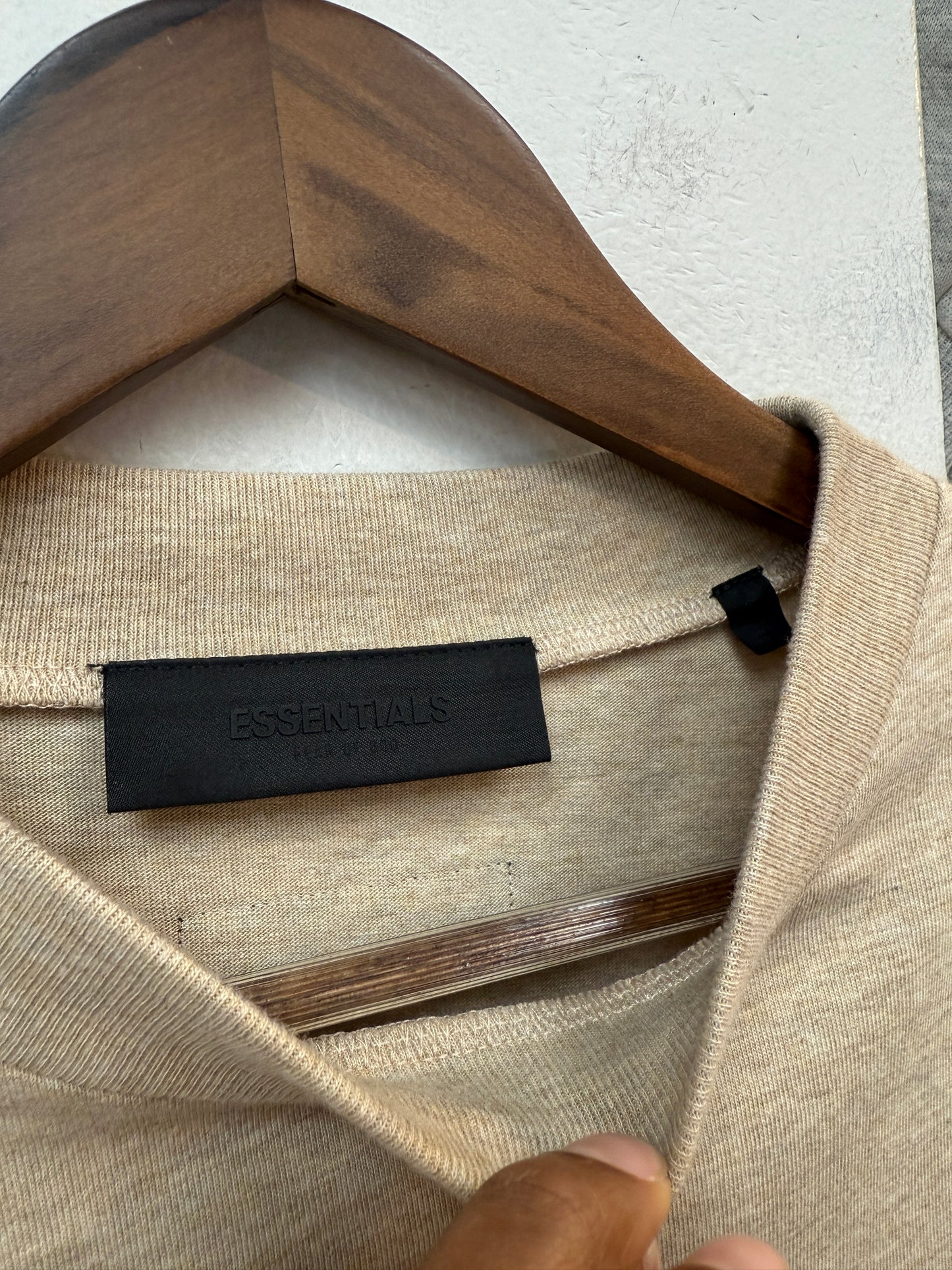 New Sand Beige Fear of Gods Essentials Tee