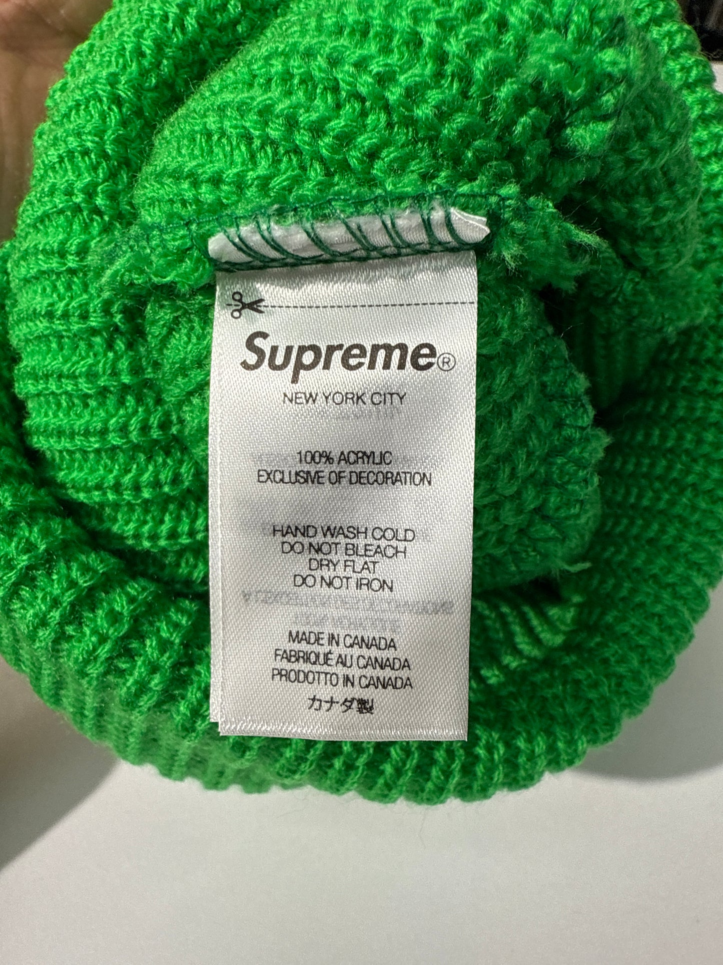 New Supreme Loose Gauge Beanie Green