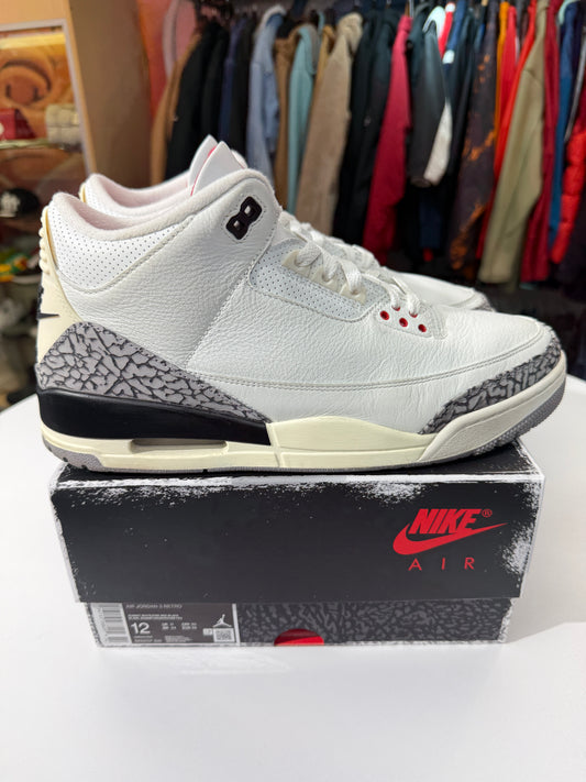Preowned Reimagined White Cement Jordan 3