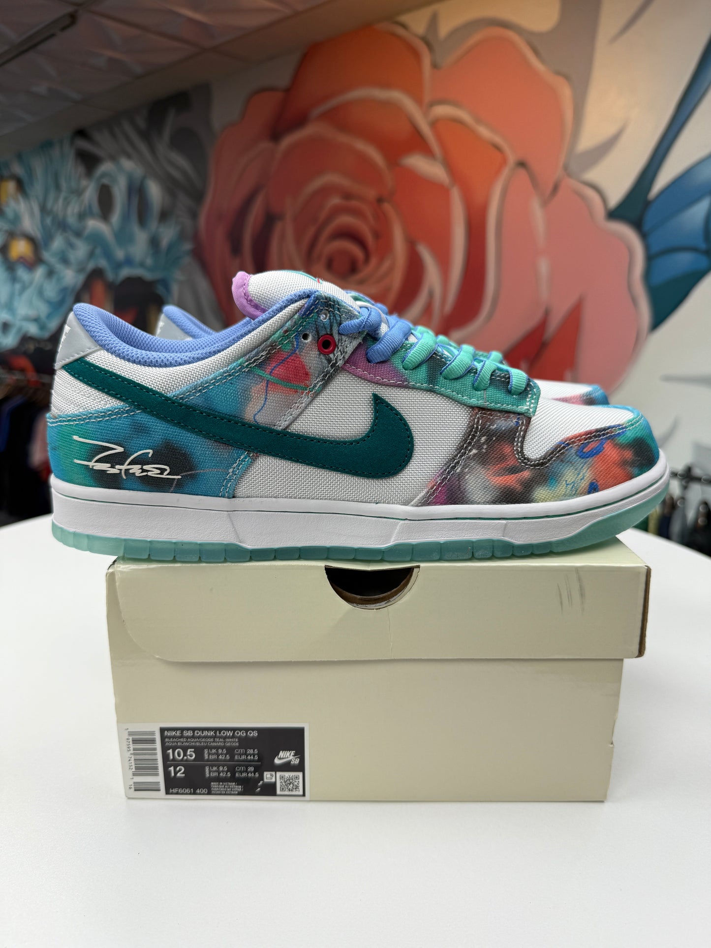 New Aqua Mist Futura Laboratories SB Dunk Lows