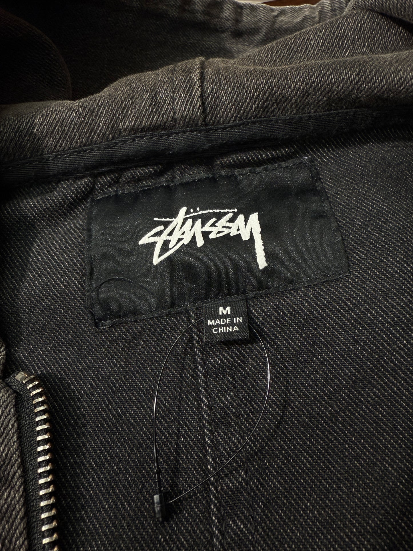 Stussy Washed Denim Hooded Work Jacket