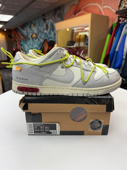 Preowned Off-White Lot 8 Dunk Low