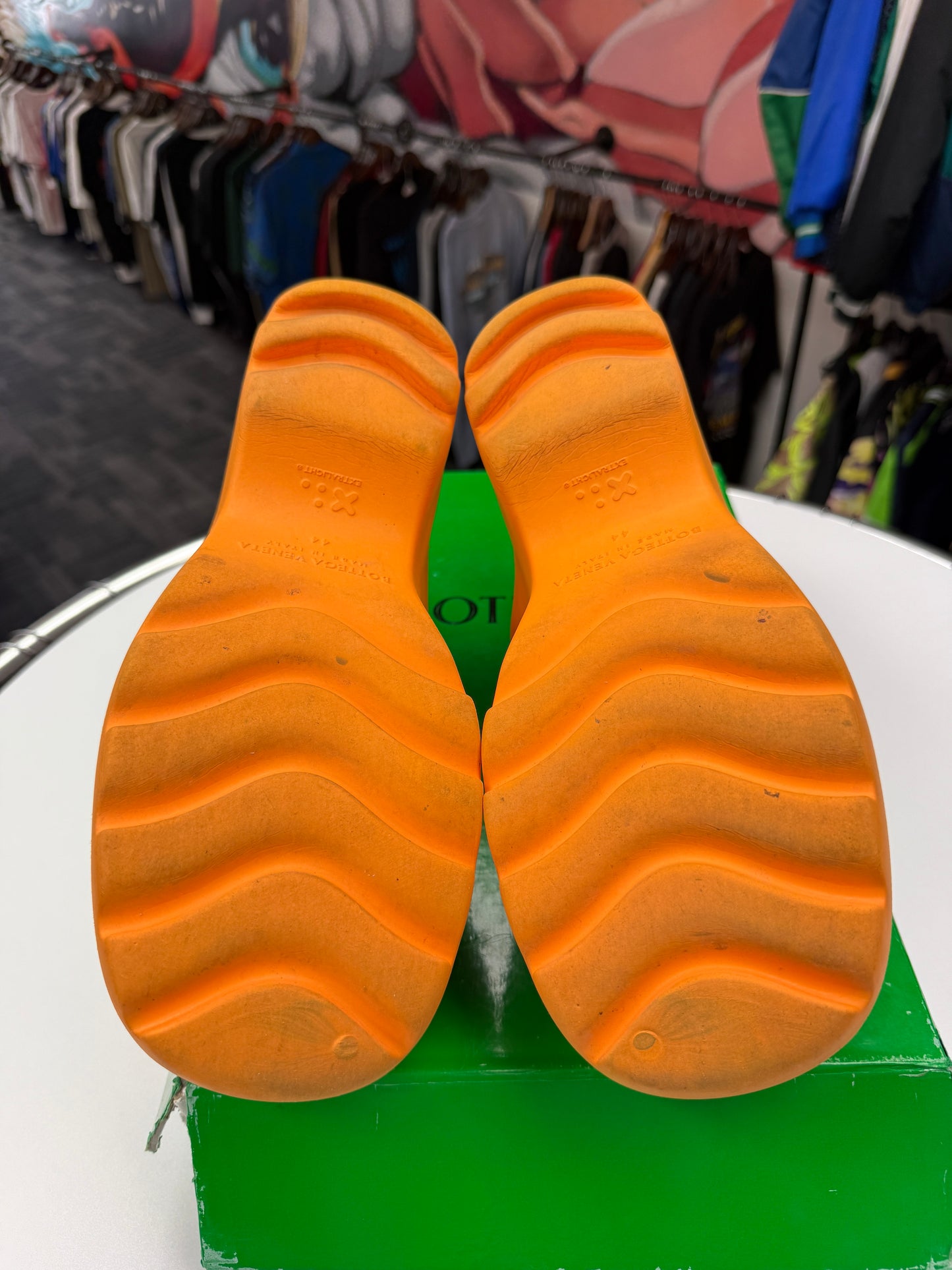 Preowned Bottega Veneta Rubber Slides