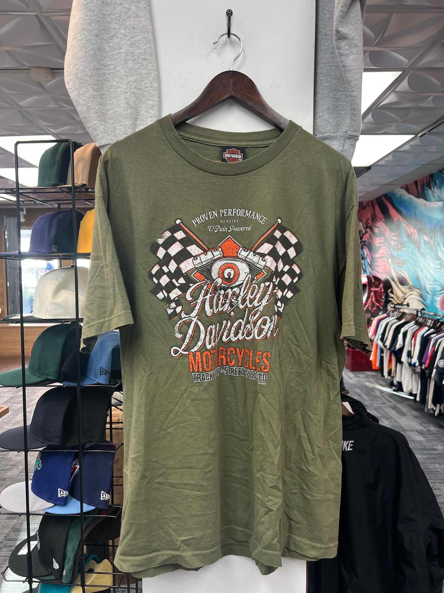 Vintage Harley Davidson Moss Green Tee