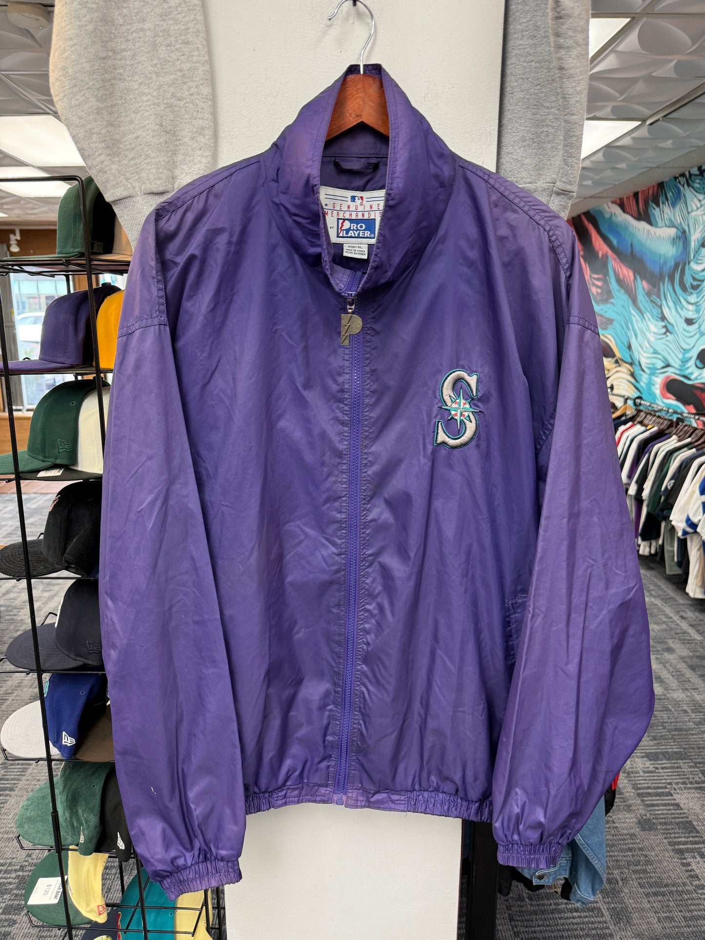 Vintage Pro Player Mariners Grape Windbreaker