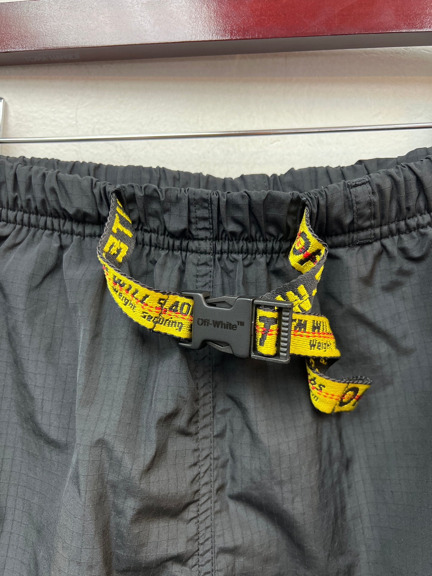 Off-White Industrial Strap Cargo Swim Shorts Black