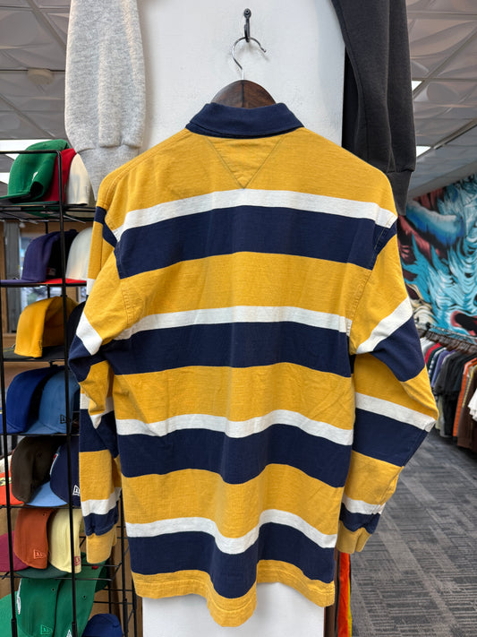 Tommy Hilfiger Yellow Blue Stripe L/S Polo
