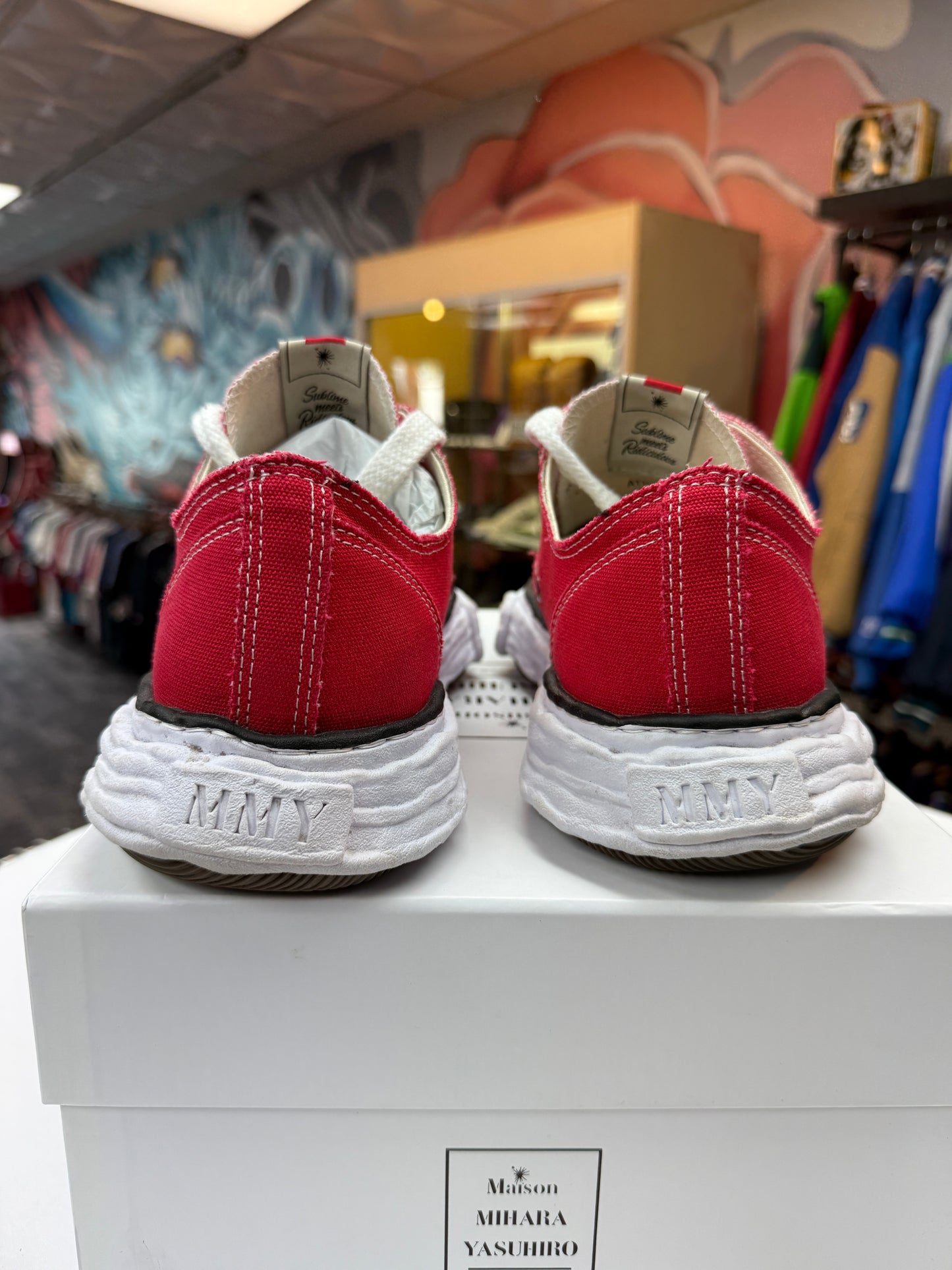 Preowned Red Maison Mihara Yasuhiro Hank OG Low