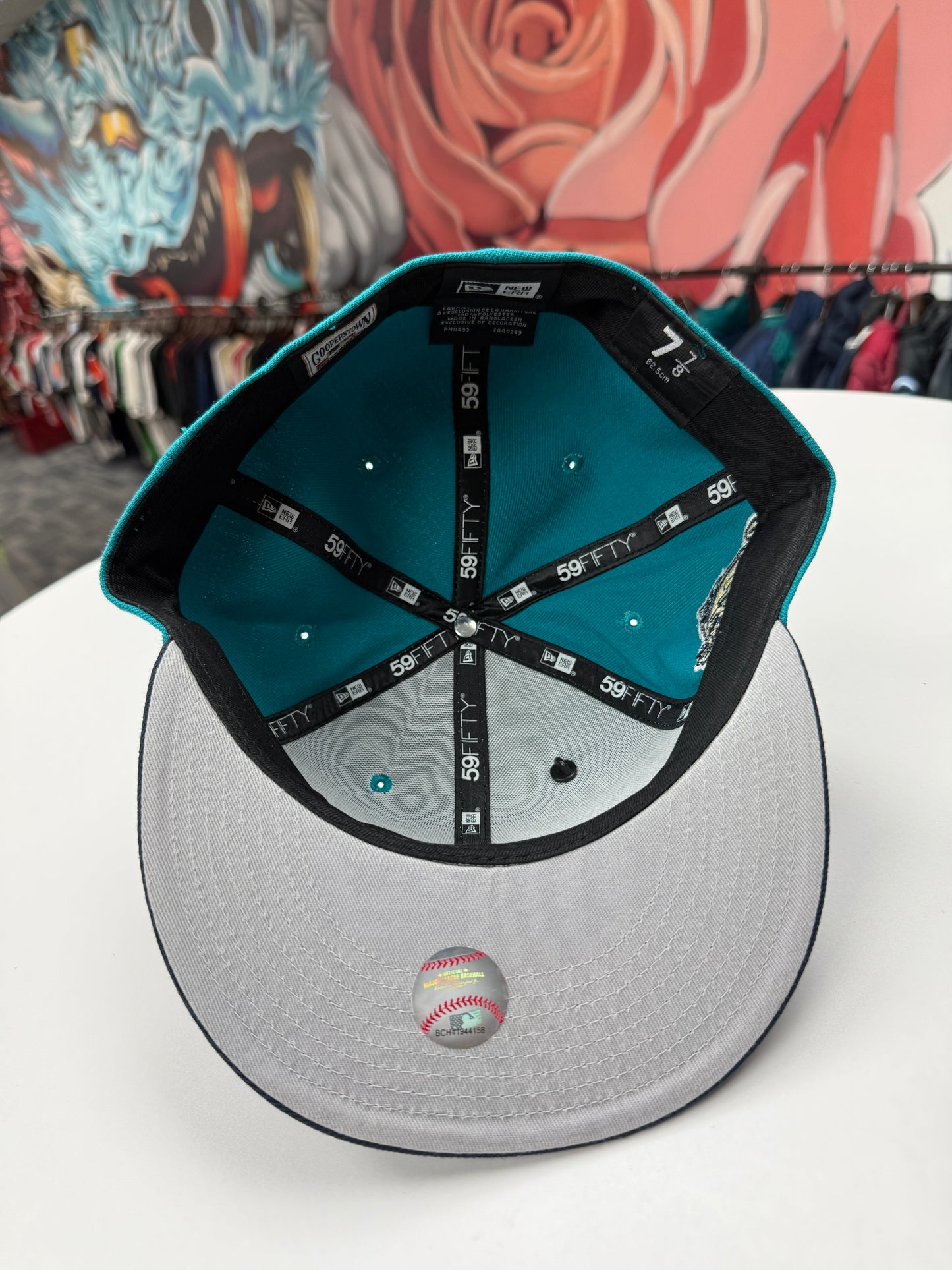 Atlanta Braves Teal Fitted Hat 7 7/8