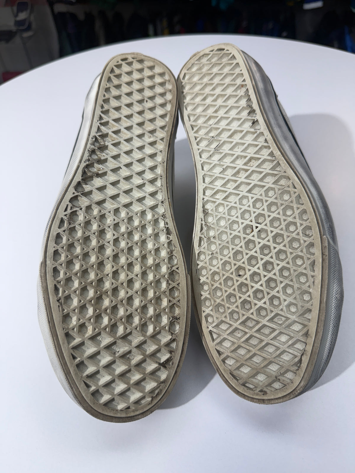 Preowned Marshmallow Pearlized Vans LX Old Skool 36