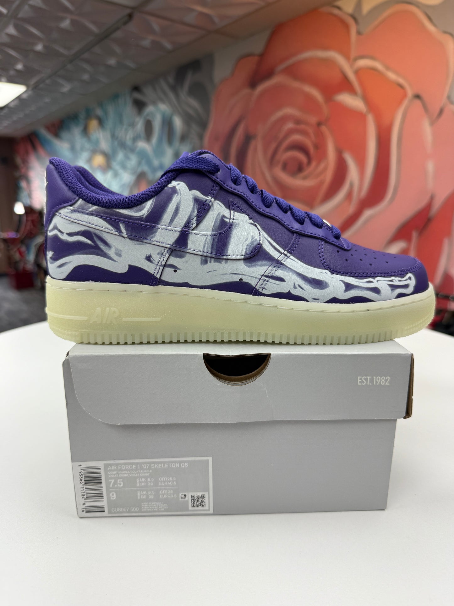 New Purple Skeleton AF1