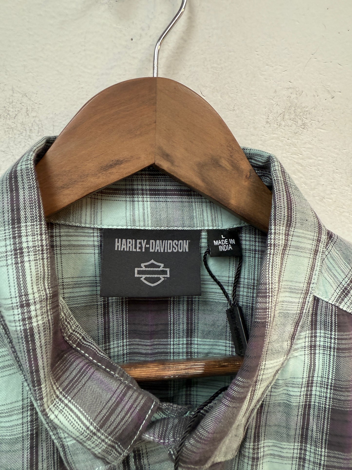New Harley Davidson Sleeveless Plain Button Up