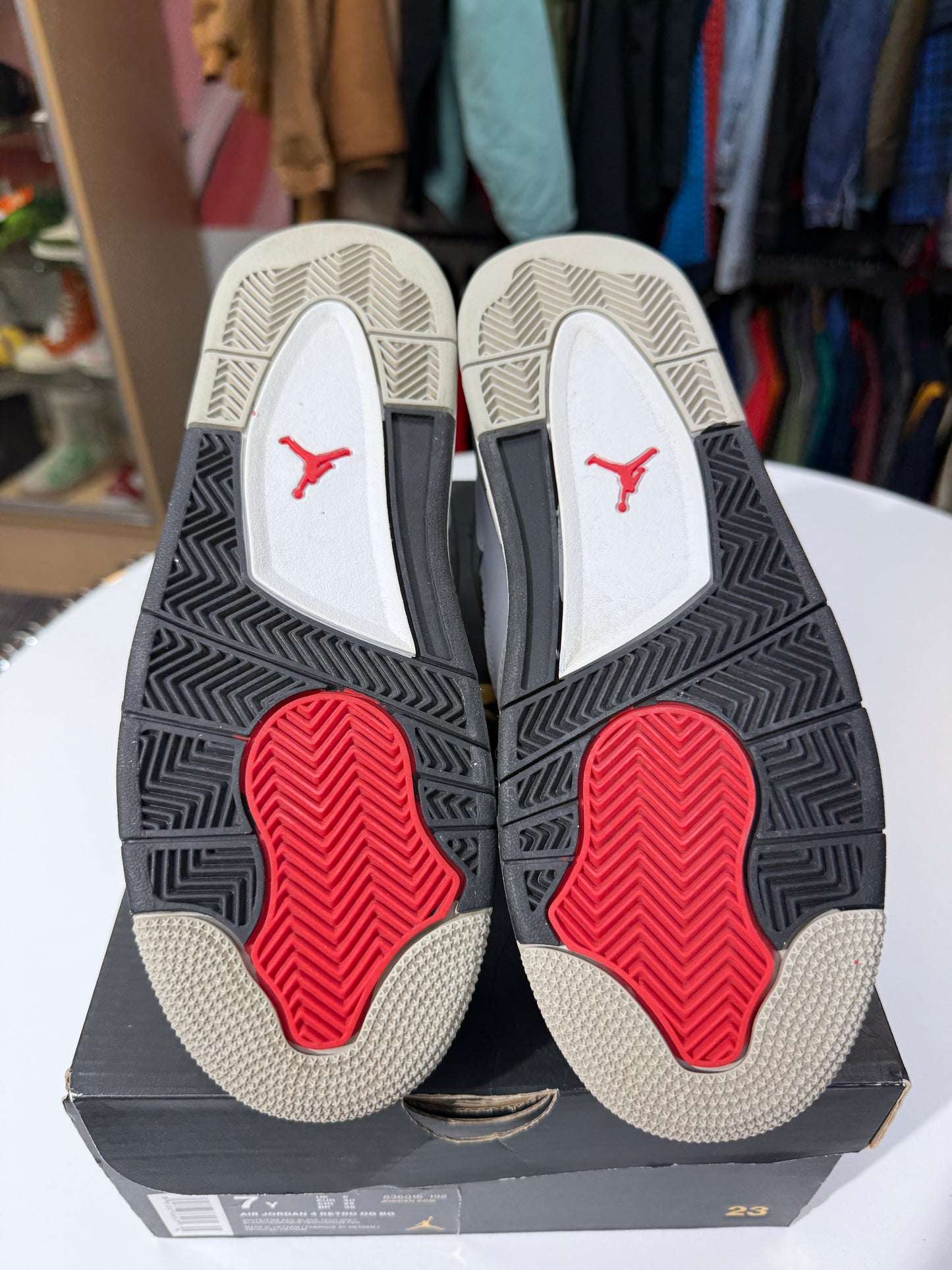 Preowned 2016 White Cement Jordan 4