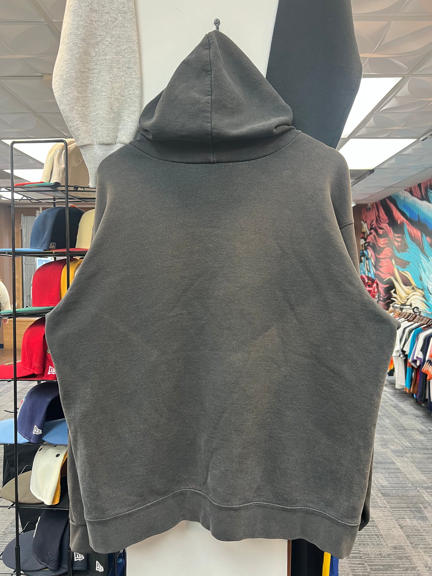 Vintage Nike Black Washed Center Swoosh Hoodie