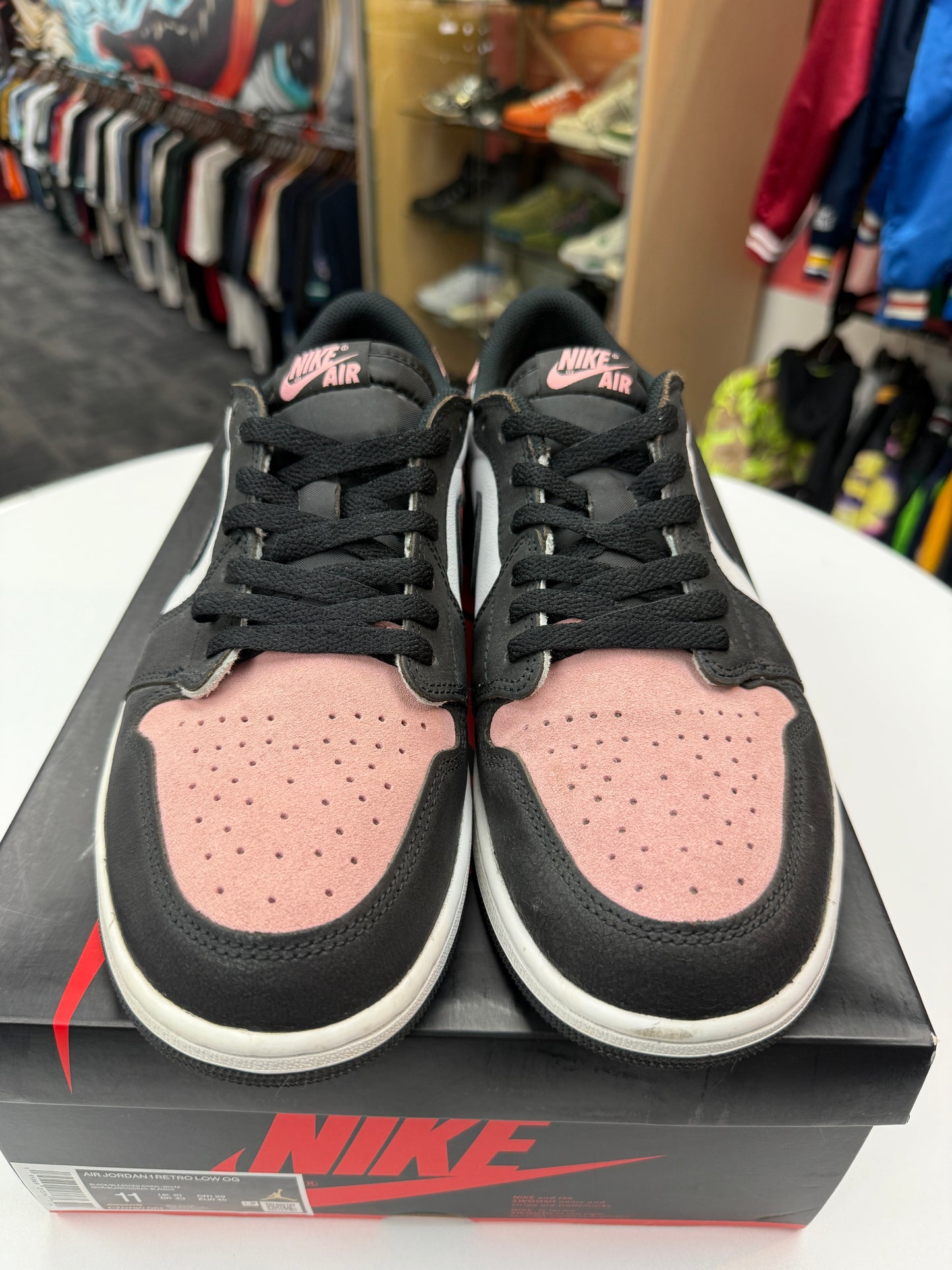 Preowned Bleached Coral Jordan 1 Low