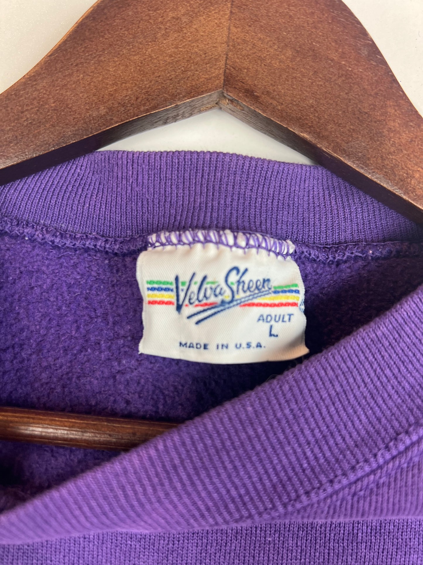 Velva Sheen Purple Minnie Mouse Crewneck