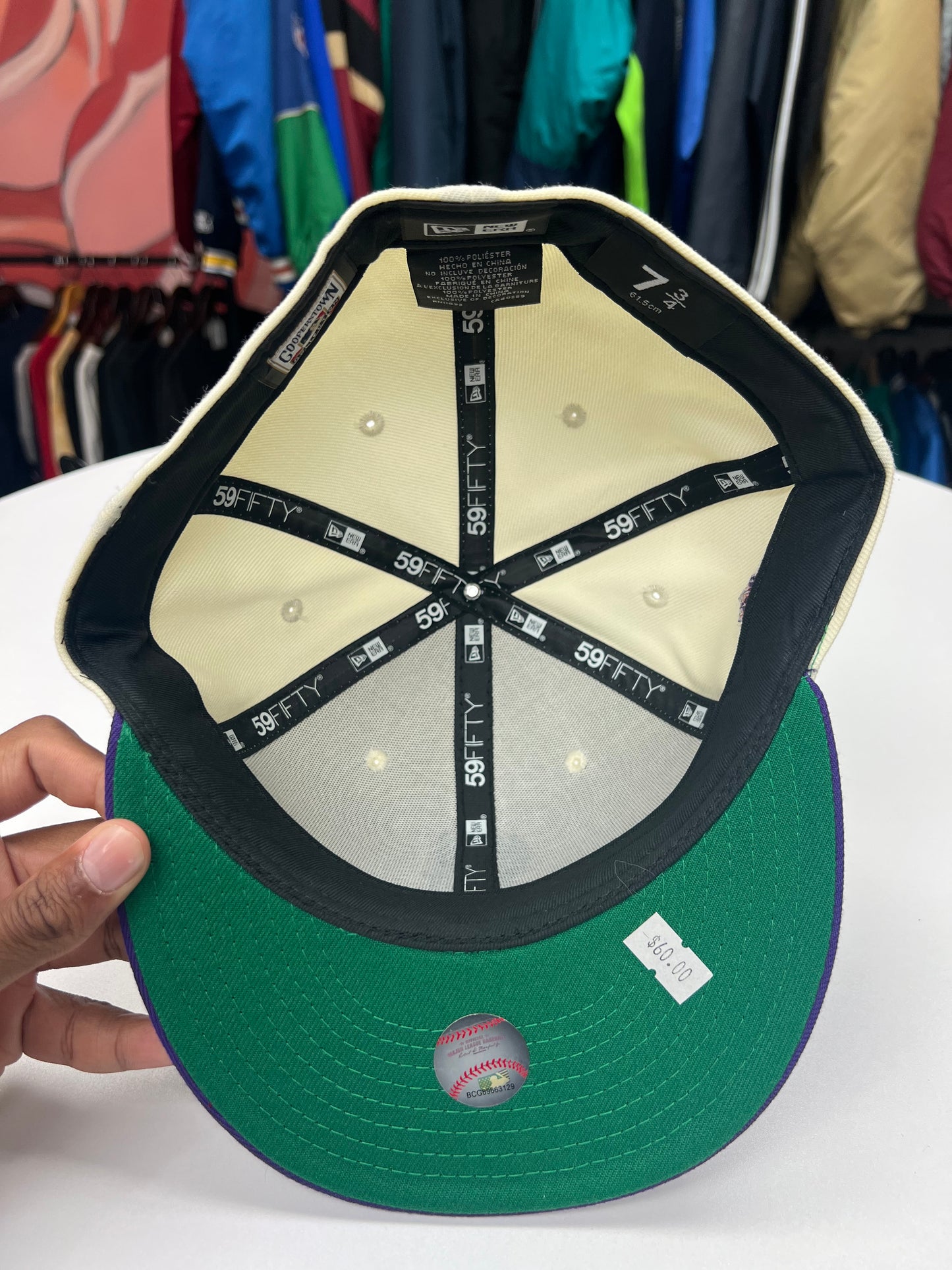 Mariners Cream and Purple 2001 All Star Game Fitted