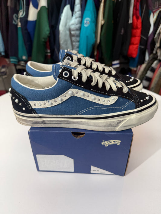 Preowned Navy Pearlized Vans LX Old Skool 36