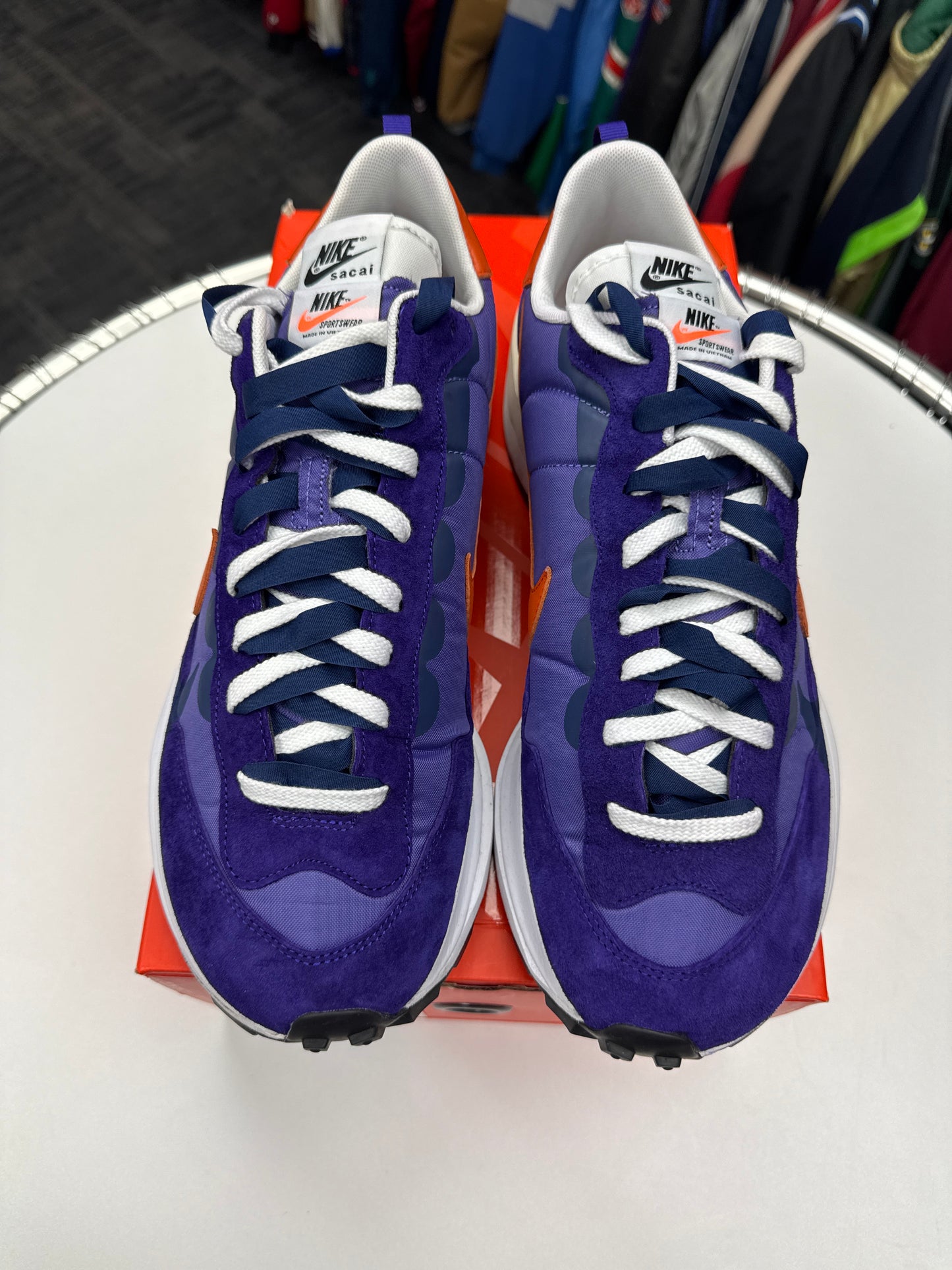 Preowned Nike Sacai Vaporwaffle Dark Iris