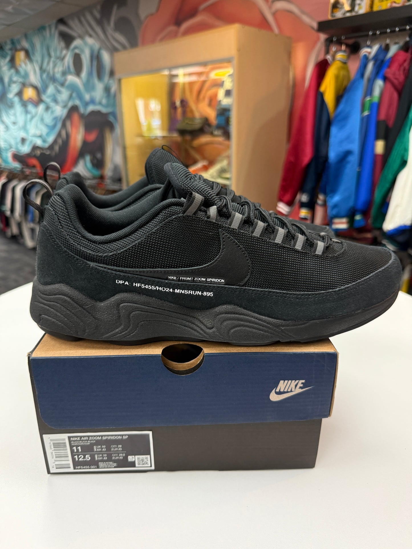Preowned Fragment Black Air Zoom Spiridon