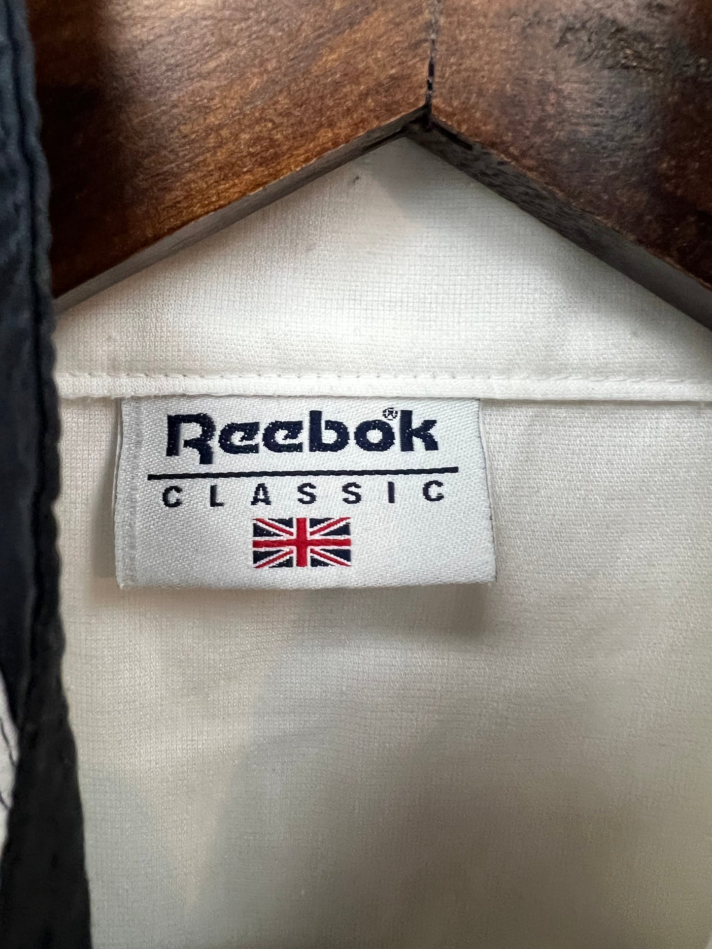 Reebok White Full-zip S/S Windbreaker