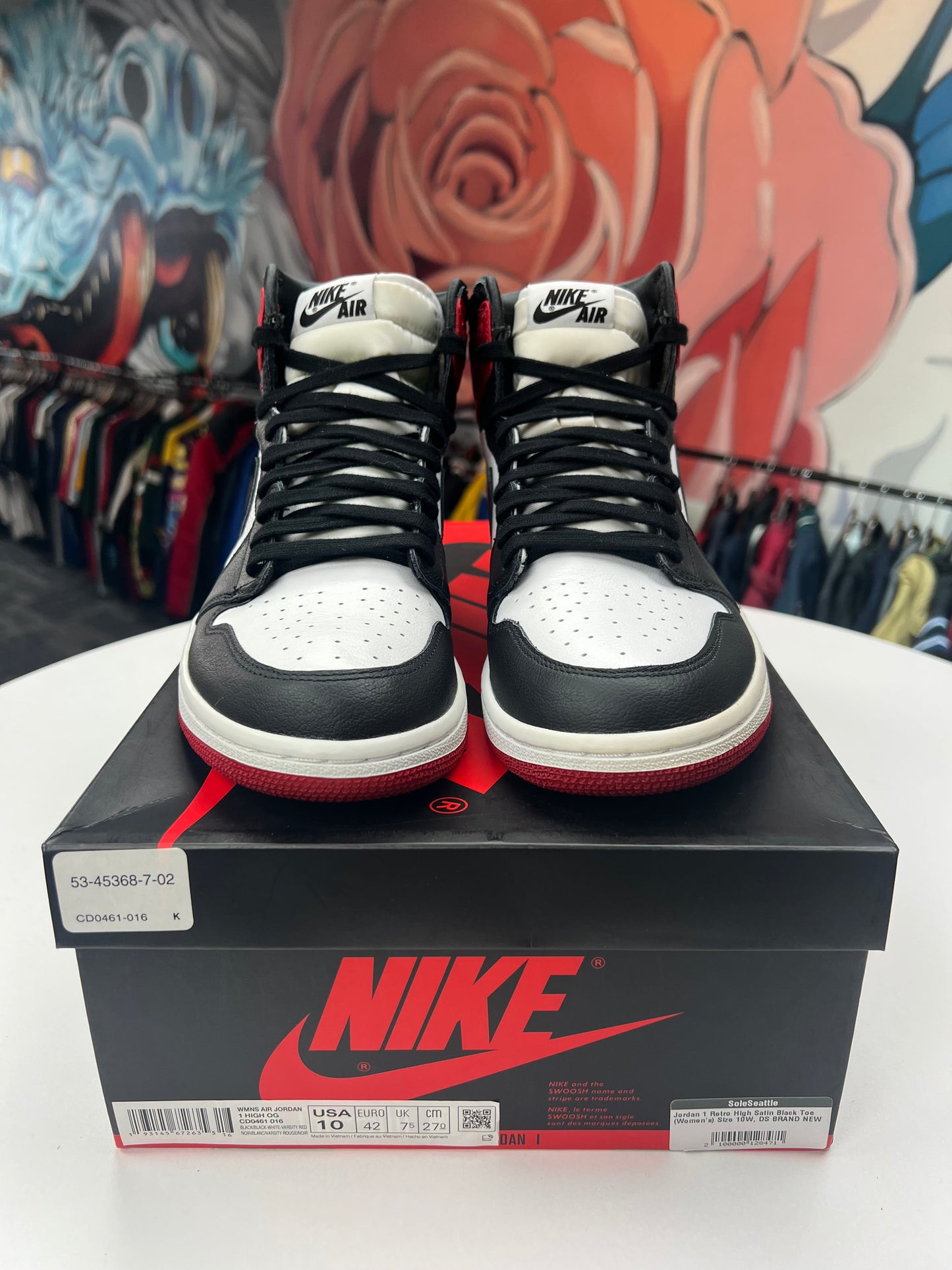 New Satin Black Toe 1s