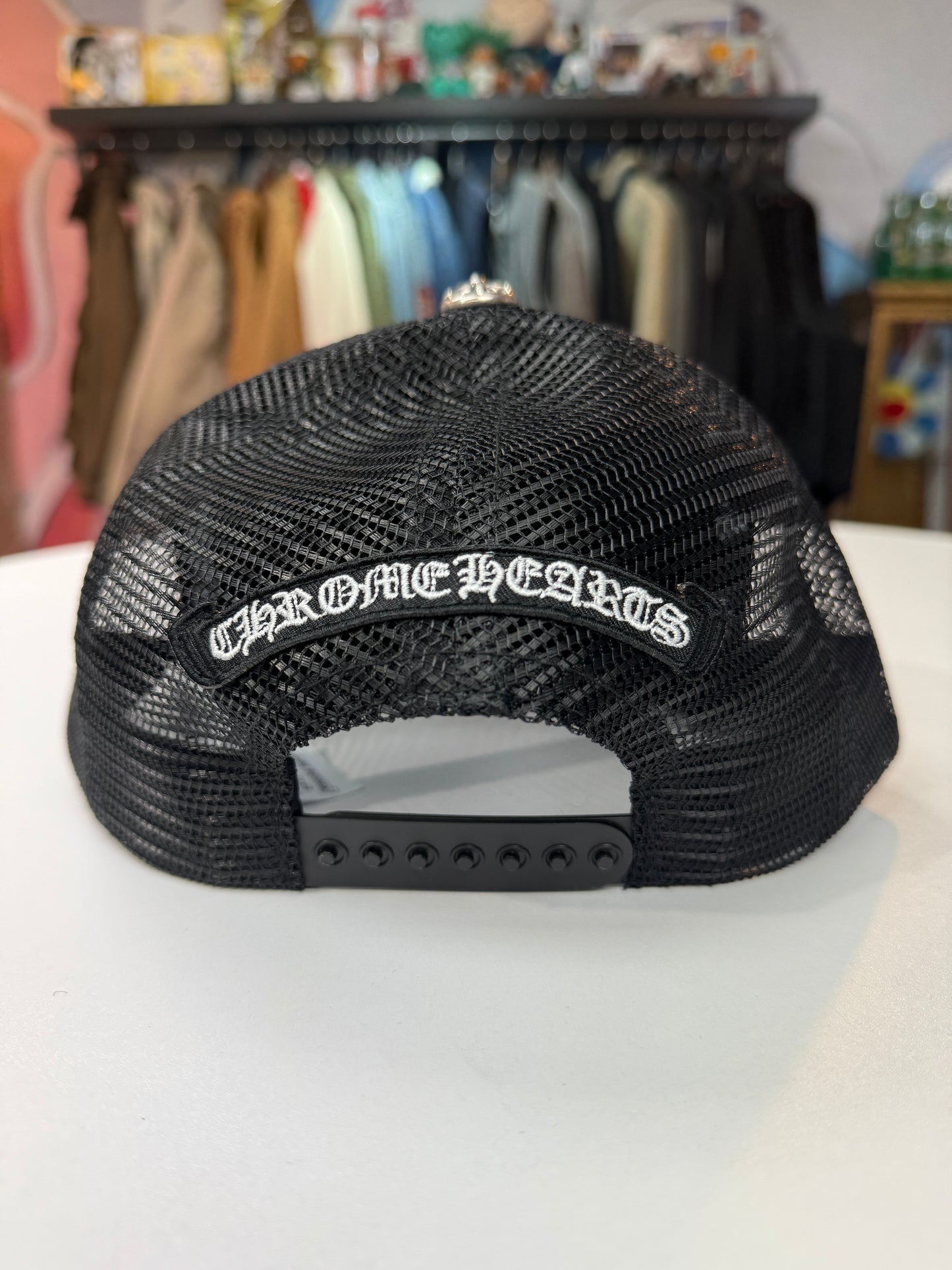 New Chrome Hearts Black Cemetery Trucker Hat